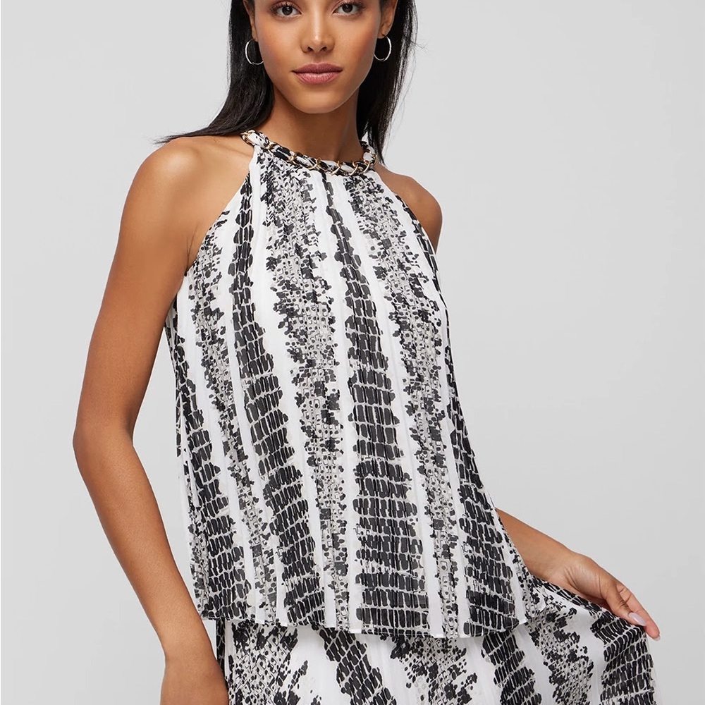 White House Black Market Elegant White Blouse